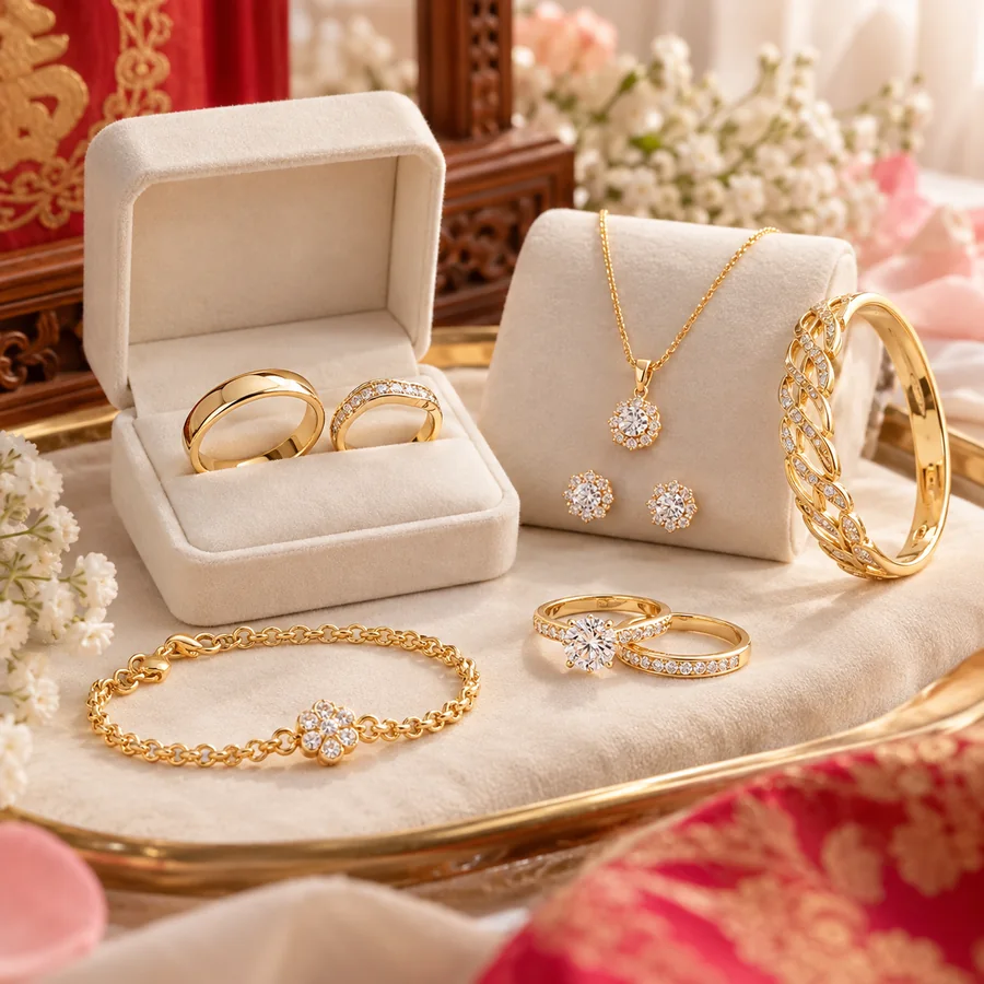 "6" span__sm="12"] Nhẫn đôi & nhẫn cặp Vòng, lắc tay cưới Set trang sức & phụ kiện [col span="4" span__sm="12" class="sh-
