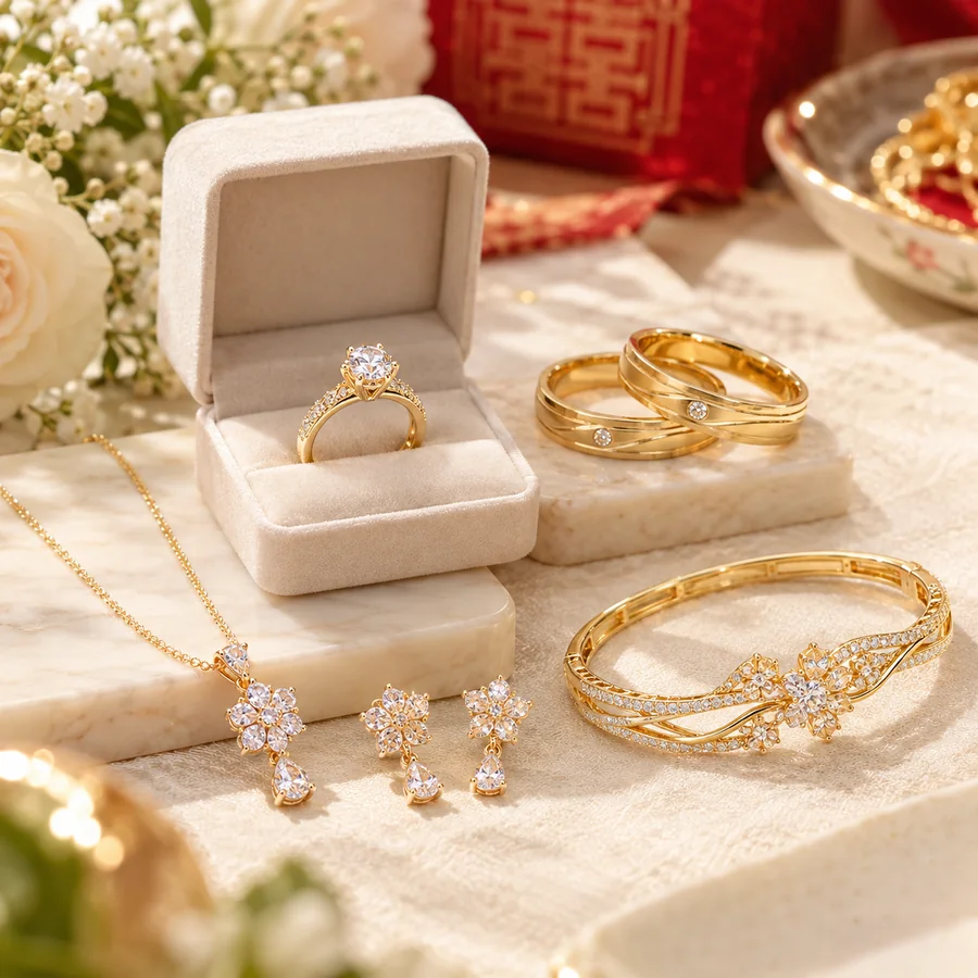span="6" span__sm="12"] Trang sức cô dâu Nhẫn đôi & nhẫn cặp Vòng, lắc tay cưới [featured_box img="2856" img_width=